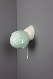 Wandlamp Bakeliet Tulp Groen met trekkoord