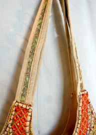 Boho Tas L - Beige roze oranje