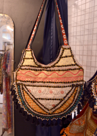 Boho Tas L - Zwart-goud