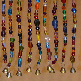 Kralengordijn glas Multi-Colour