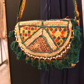 Boho Tasje - Donkergroen