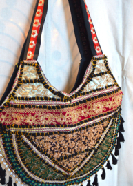 Boho Tas L - Zwart-goud