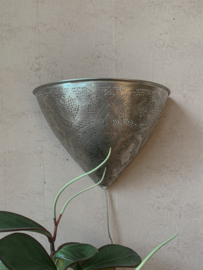 Wandlamp Boho Filigrain zilver