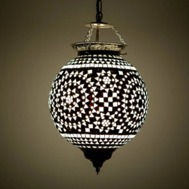 Art deco hanglamp Zwart-Wit Ø 25