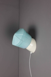 Wandlamp Bakeliet Deco Blauw met snoer