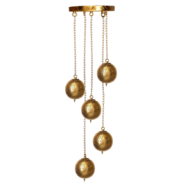 Hanglamp filigrain 5-bol goud