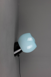 Wandlamp Bakeliet Bol Knop Blauw met snoer