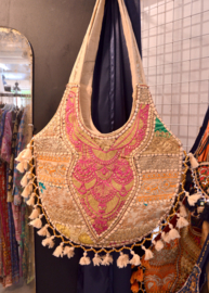 Boho Tas L - Beige roze