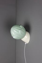 Wandlamp Bakeliet Tulp Groen met snoer