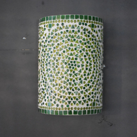 Wandlamp mozaiek cilinder Groen
