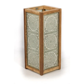 Mozaiek vloerlamp wit 60 cm