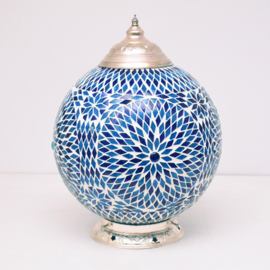 Mozaïeklamp bol Ø 25 Blauw-Turqoise