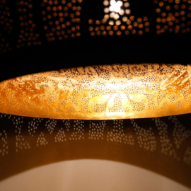 Hanglamp filigrain zwart - goud XL