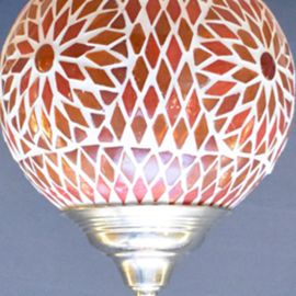 Hanglamp mozaiek Rood-Oranje Ø 15