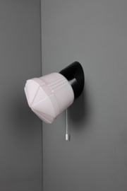 Wandlamp Bakeliet Deco Roze met trekkoord