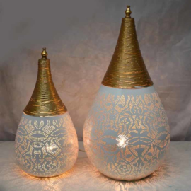 Filigrainlamp Wit met Goud Small