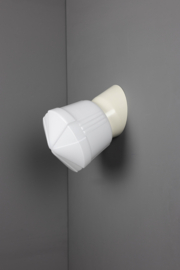 Wandlamp Bakeliet Deco Opaal wit
