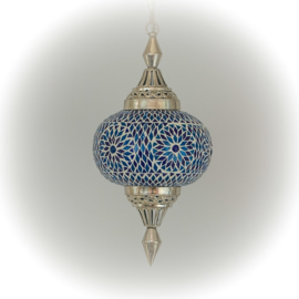 Hanglamp oosters mozaiek Turqoise-Blauw