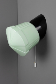 Wandlamp Bakeliet Deco Groen met trekkoord