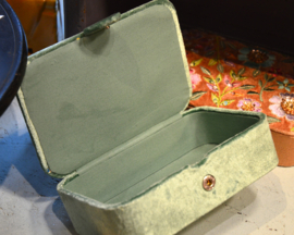 Bijouxdoos Zon & Maan Fluweel - lichtblauw