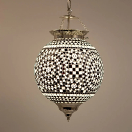 Art deco hanglamp Zwart-Wit Ø 25