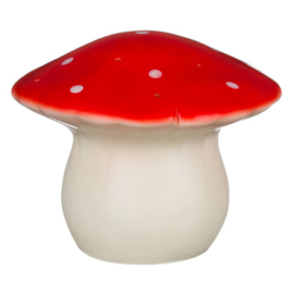 Lamp paddenstoel vliegenzwam rood met witte stippen