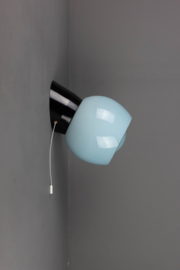 Wandlamp Bakeliet Trekkoord Bol Knop Blauw