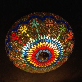 Mozaiek plafonnière Ø 38 cm Multi-Colour-beads