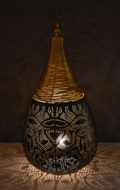 Filigrainlamp Druppel  Zwart-Goud Large