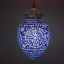 Mozaieklamp Papaja Turqois/Blauw