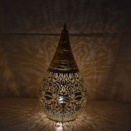 Filigrainlamp Wit met Goud Small