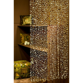 Kralengordijn glas Bruin-Beige
