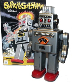 Robot Smoking Spaceman antraciet