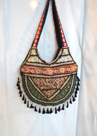 Boho Tas L - Zwart-goud