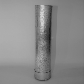 Filigrain vloerlamp Cilinder Vintage Zilver