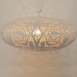 Hanglamp filigrain UFO wit-goud