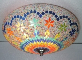 Mozaiek plafonnière Ø 38 cm Multi-Colour-beads