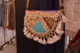 Boho Tasje - wit-multicolor