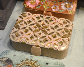 Bijouxdoos Fluweel - beige