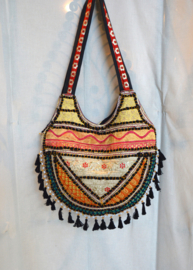 Boho Tas L - Zwart-goud