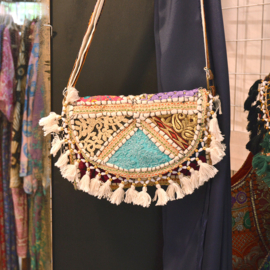 Boho Tasje - wit-multicolor