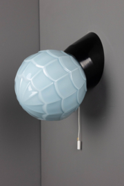 Wandlamp Bakeliet Artisjok Blauw met trekkoord