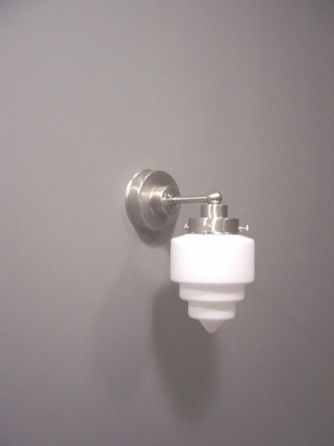 Verlichting toezicht houden op ongebruikt Wandlamp recht strak + trappunt | Art Deco Wandlampen | TIMELESS WONEN
