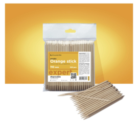 Orange stick STALEKS PRO for manicure, wooden 110 mm (100 pcs)