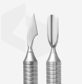 Hollow manicure pusher EXPERT 100 TYPE 3 (rounded pusher + cleaner)