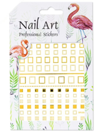 NailArt Sticker 3D gold square