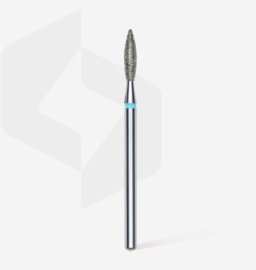 Diamond nail drill bit, “flame”, blue, head diameter 2.3 mm/ working part 10 mm