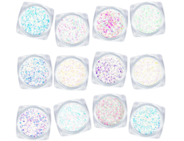 NailArt Diamond Glitter Mix M02 12 jars