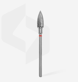 Carbide nail drill bit, “flame” , red, head diameter 5 mm / working part 13.5 mm