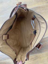 Bag2Bag Boston laptoptas Cognac